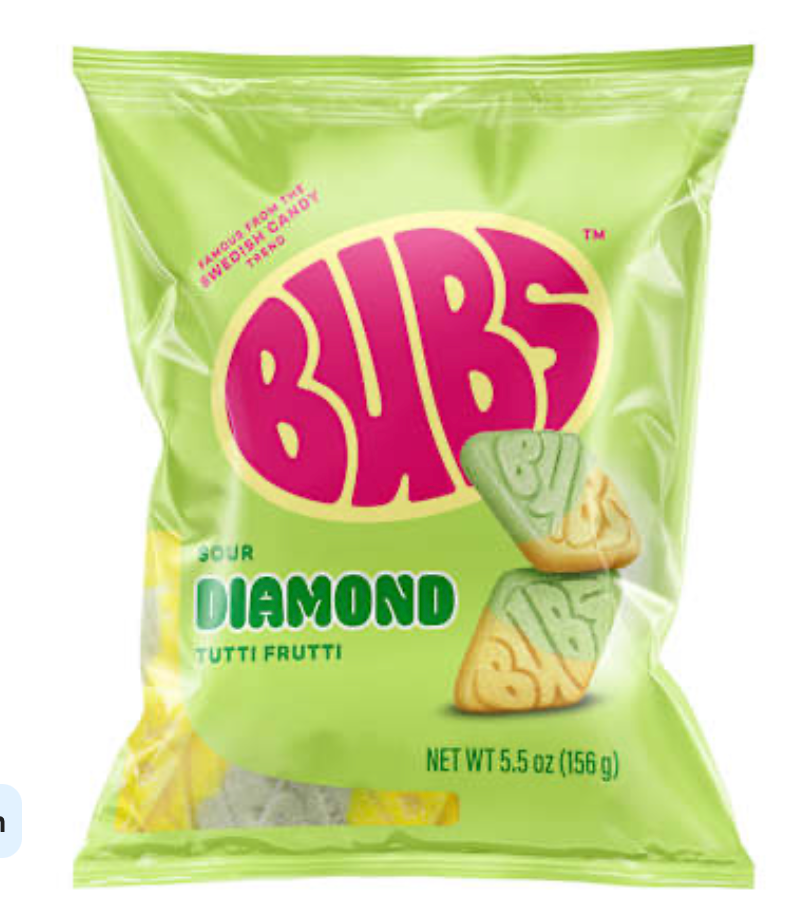 Bubs® Sour Diamond Tutti Frutti