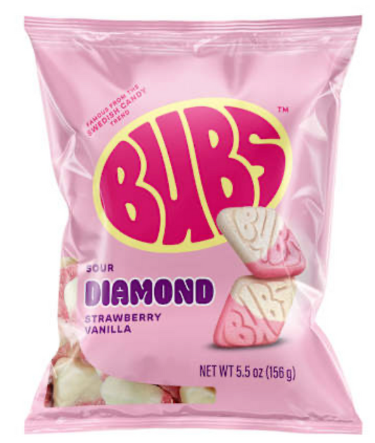 Bubs® Sour Diamond Strawberry Vanilla